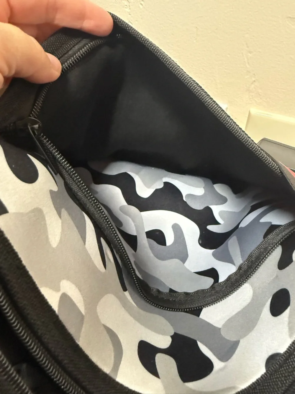 HAUTE SHORE Grey Camo Crossbody with Rainbow Strap - Picture 5 of 10
